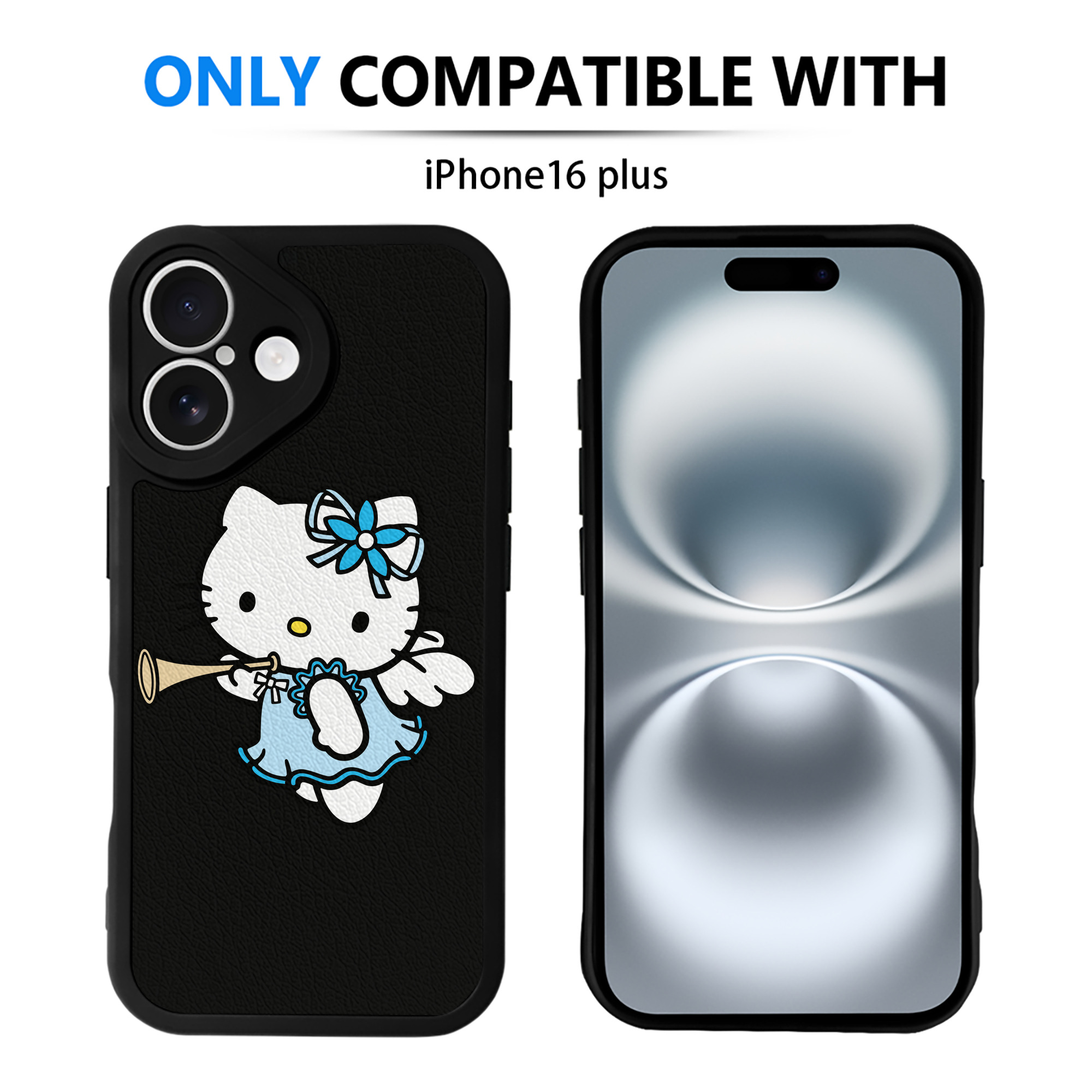 （画像用） Hello Kitty ハローキティ 【iPhone 16シリーズ対応】シリコンスマホケース（レザー調） 材質：シリコン
